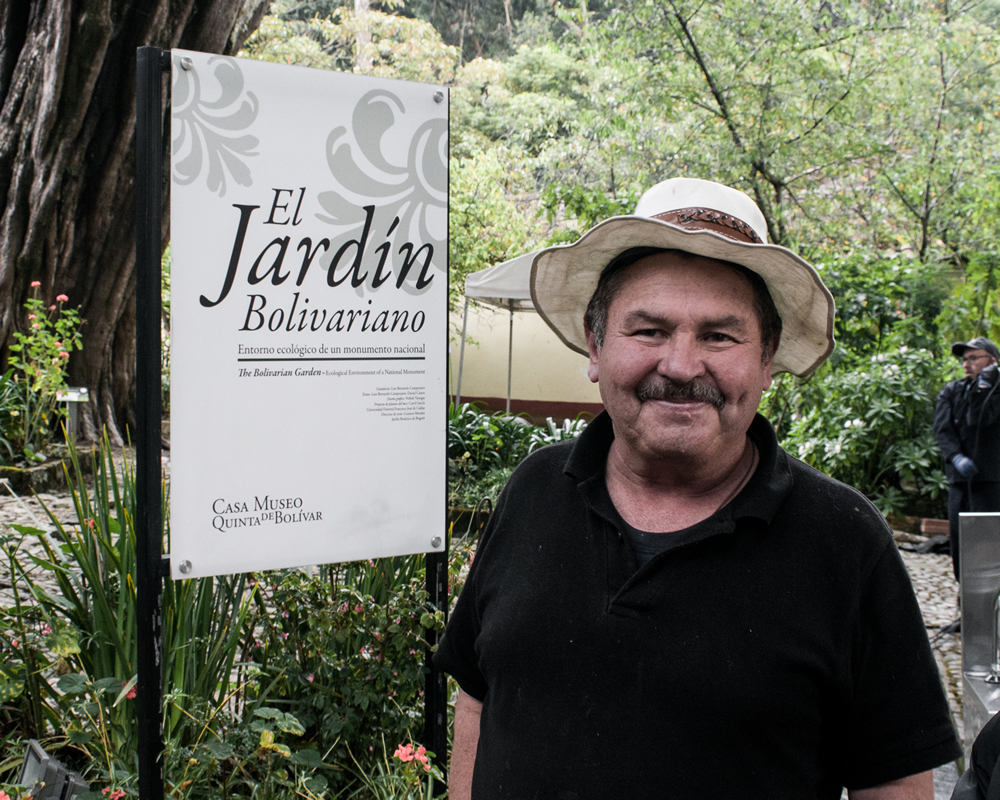 Hugo Pedraza, jardinero Quinta de Bolívar